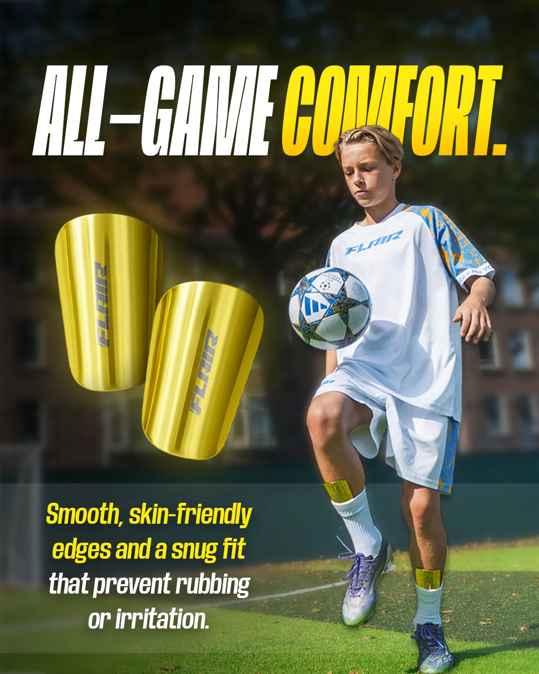 Kids Gold Shin pads - Image 6